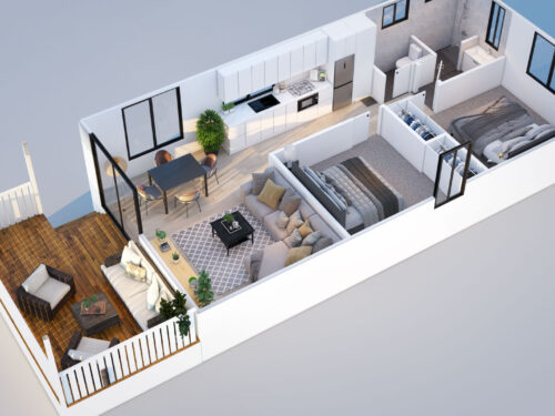 3D Floor Plan of a project