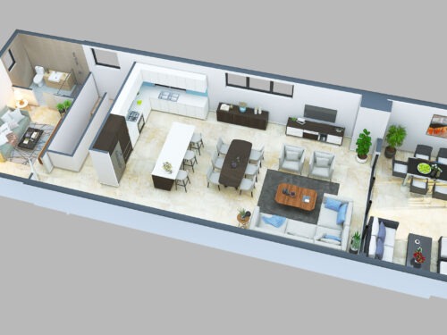 3D Floor Plan of a project